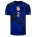 Camisa de time de futebol Estados Unidos Sergino Dest #2 Replicas 2º Equipamento Mundo 2022 Manga Curta